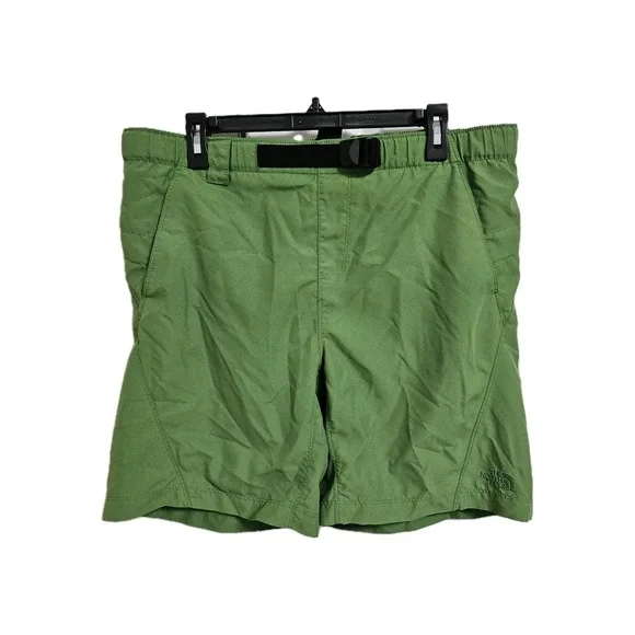The North Face Shorts Mens Small Green Belted Hiking Trail Outdoor Gorpcore