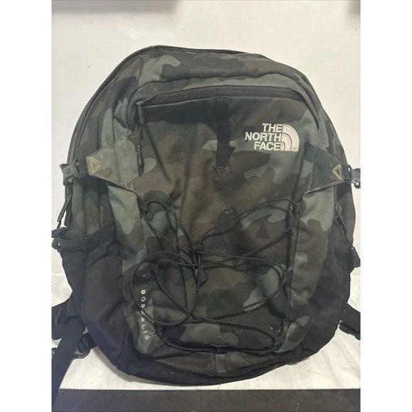 The North Face Borealis Backpack Laptop Hiking Daypack Bag Camo/Green 18
