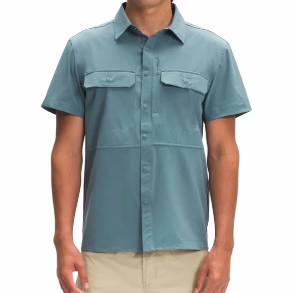 North Face Men’s Shiktau Hiking Gorpcore Short Sleeve Sun Shirt size large