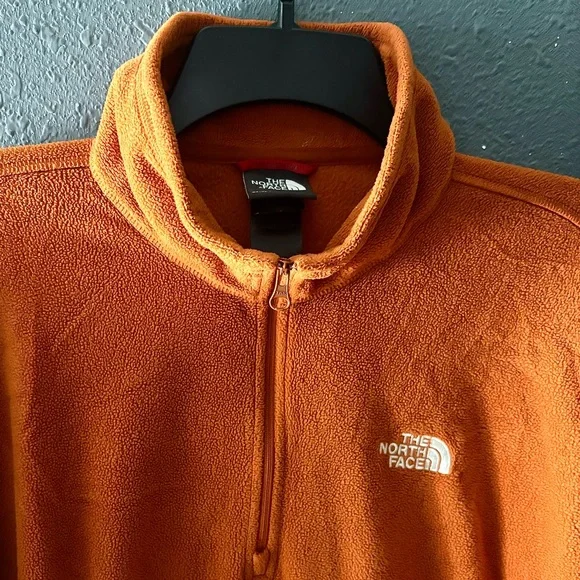 The North Face Rust Fleece Quarter Zip Pullover