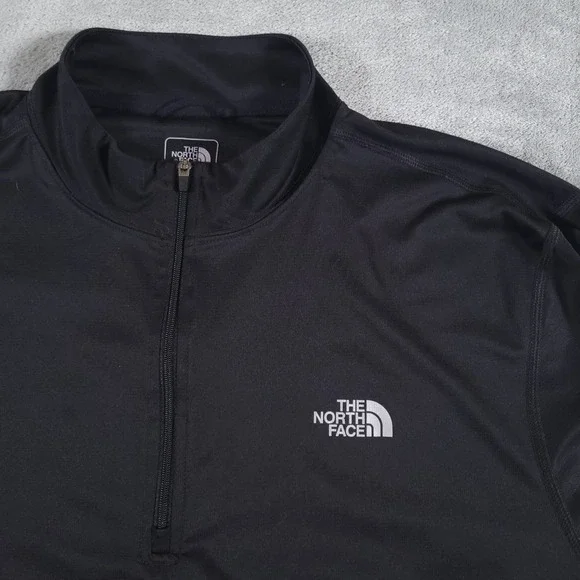 The North Face Shirt Mens Large Black VaporWick 1/4 Zip Base Layer Performance