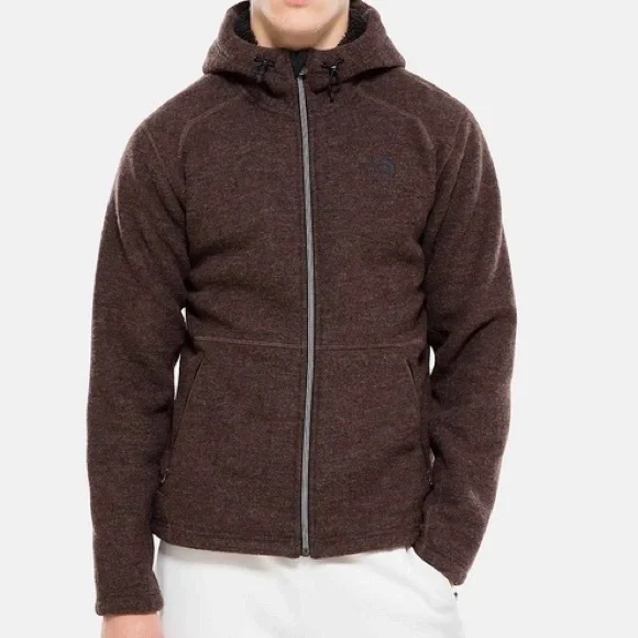 The North Face Men’s Fleece Zermatt Full Zip Hoodie Bracken Brown Heather Size M
