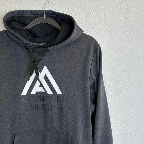 The North Face Mountain Athletics Mens Large Charcoal Gray Pullover‎ Hoodie Logo