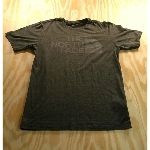 The North Face Mens Graphic T-Shirt‎ Charcoal Grey Heather Logo Tee Size M