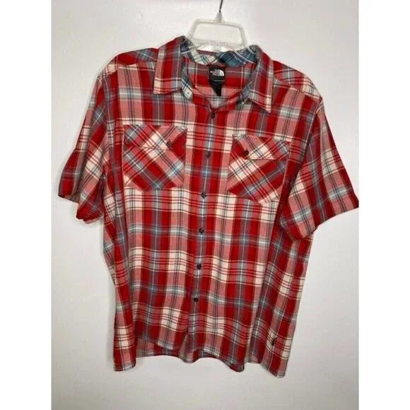 The‎ North Face Mens Size L Short Sleeve Outdoor Travel Button Down Shirt
