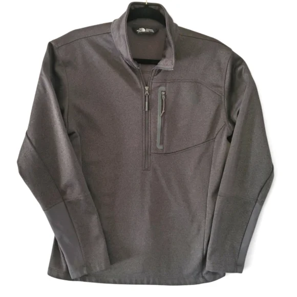 THE‎ NORTH FACE Cugo Charcoal Gray Quarter Zip Pullover Jacket/Coat Men's Size M