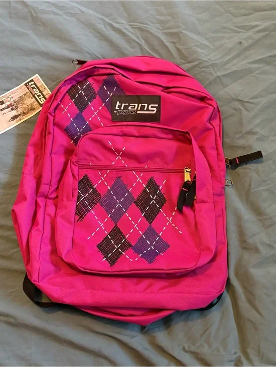 Jansport Bright Pink and Black Backpack new with tags