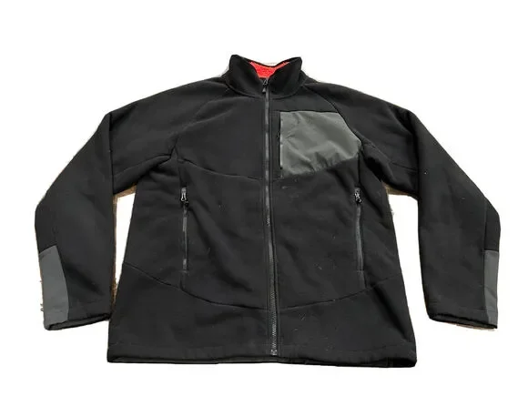 The North Face Mens Black ChImborazo Sherpa Lined Full Zip Fleece Jacket Size L