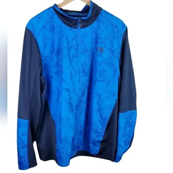 The North Face Navy & Aqua Blue Nylon Jacket