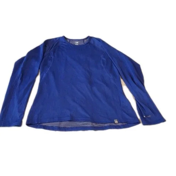 Northface Men's L‎ Long Sleeve Flashdry  Blue Active Top Base Layer Outdoor