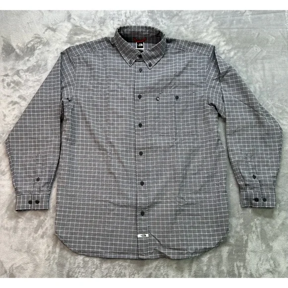 The North Face Shirt Sz XL Mens Button-Up Traverse Plaid Hiking Outdoor Camping
