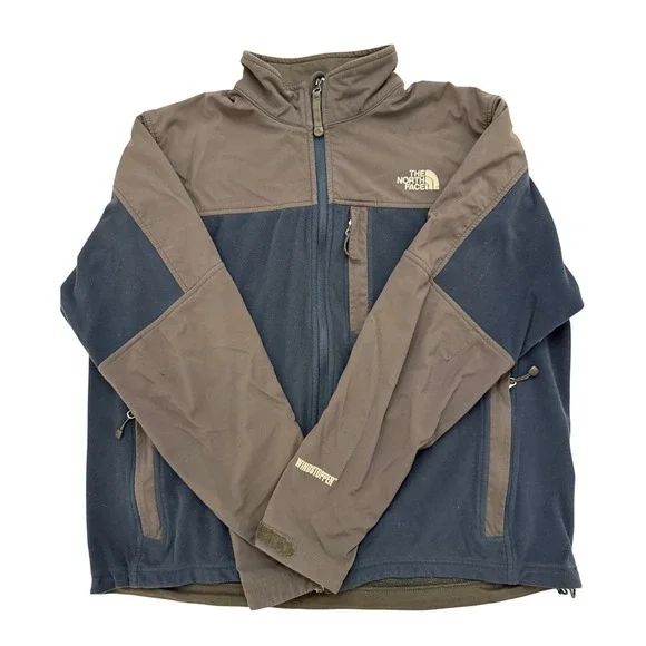 The North Face Windstopper Denali Fleece Jacket XL Blue Gray Gorpcore Outdoor