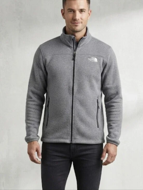 The North Face Grey Men’s Glacier Fleece Jacket Size Small