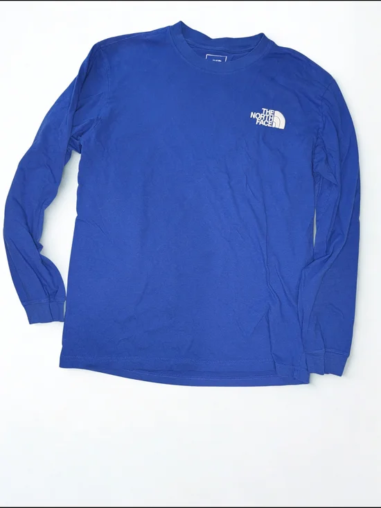 The North Face Royal Blue Long Sleeve Logo Tee