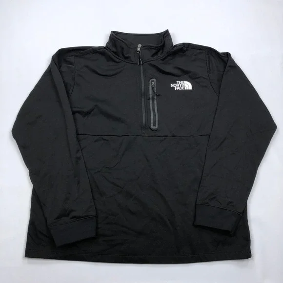 The North Face Mens Black Quarter Zip Fleece Pullover XXL