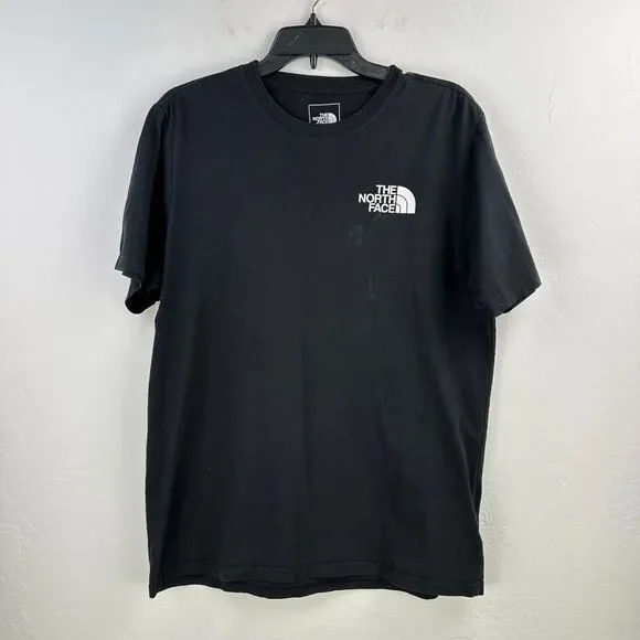 The North Face Tshirt Mens Large‎ Black White Never Stop Exploring Outdoors Camp