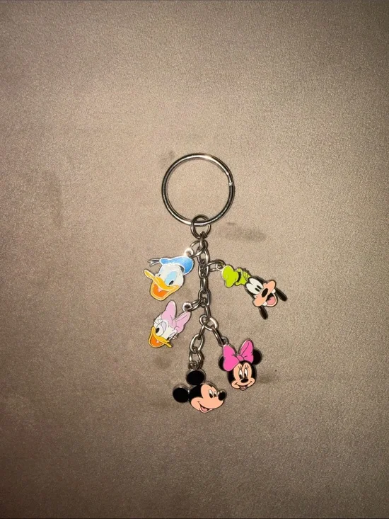 Disney Silver Metal Movie Club Keychain Charm