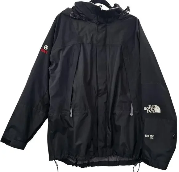 The North Face Jacket Mens Large Black Summit Series Gore-Tex Hooded Waterproof