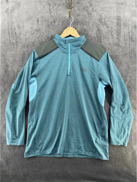 The North Face Men’s L FlashDry XD 1/4 Zip Pullover Blue Outdoor Shirt