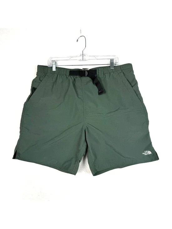 The North Face Mens XL Green Belted Class V Utility Hiking Shorts Outdoor Gorp