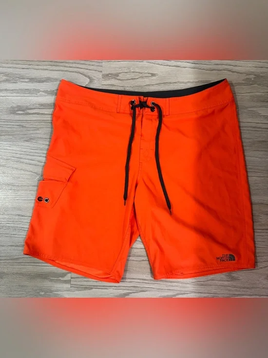 Mens Plus Size The North Face Orange Board Shorts Surf Swim Trunks Size 40