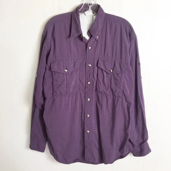 The North Face Purple Long Sleeve Mens Hiking Shirt  Size S