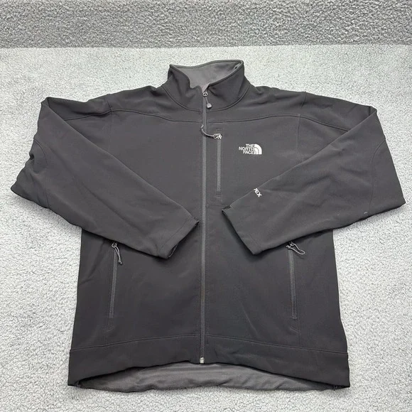 The North Face Mens Size Large Apex Bionic ANA1 Black Full-Zip Soft Shell Jacket