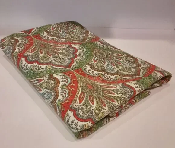 100%Cotton Earthy Floral Scroll Tablecloth 60x105 Quality
