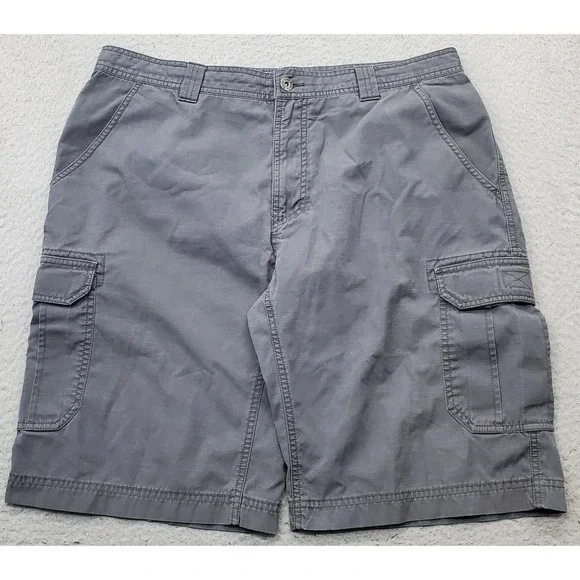 The North Face Cargo Shorts Mens 38 Gray Relaxed Utility Pocket Hiking Outdoor