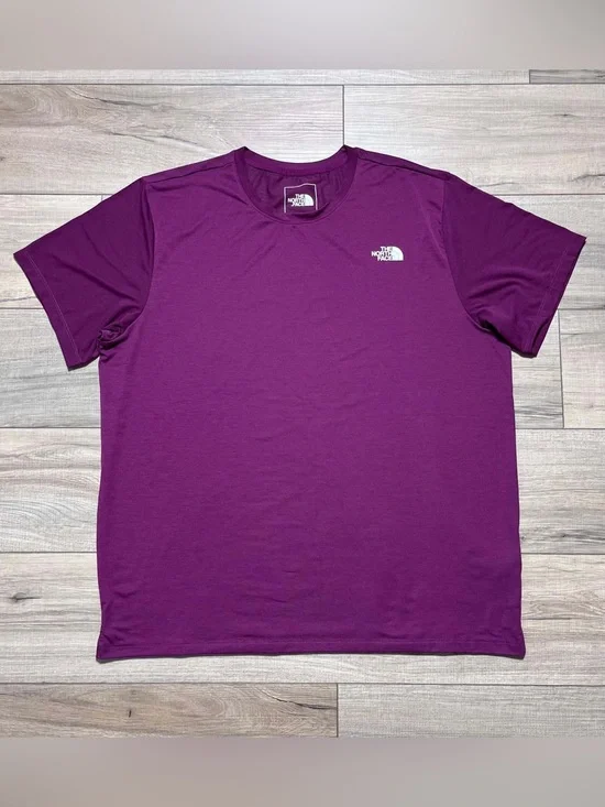 The North Face Mens Short Sleeve Crew Neck T-Shirt Size XL Wine