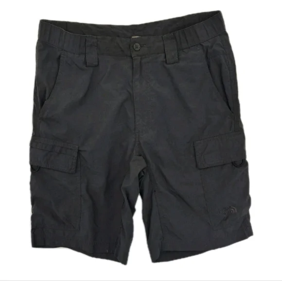 The North Face Men's Shorts Gray Nylon Cargo Hiking Lightweight Sporty Size S