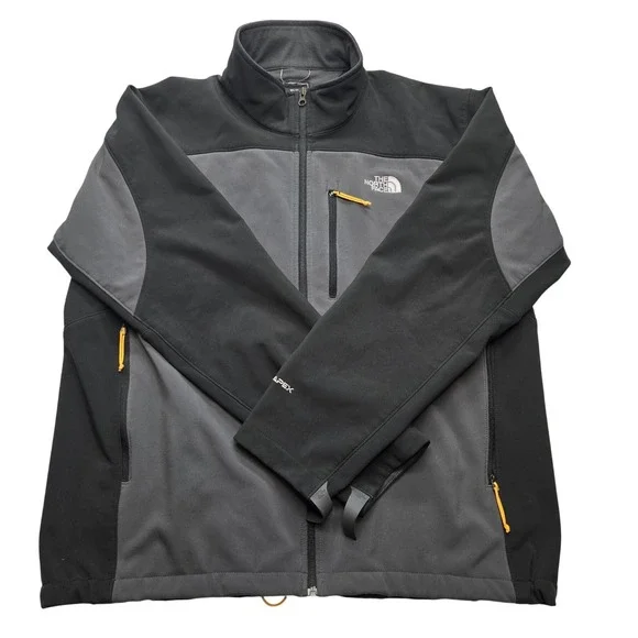 The North Face Apex Bionic Softshell Jacket Black Grey Mens XXL