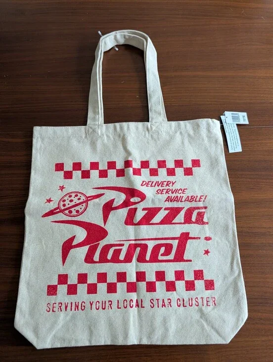 2026 Disney Parks Pizza Planet Bag Canvas Tote New Toy Story