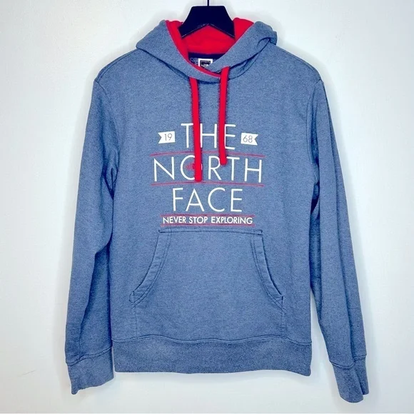 The North Face Never Stop Exploring 1968 Blue Hoodie Sweatshirt Size‎ S