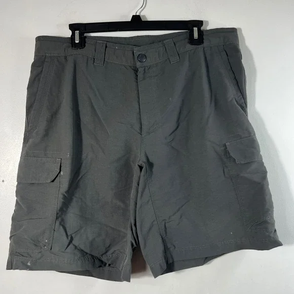 Mens The North Face Cargo Shorts Hiking Outdoor Gray 36 Flaw