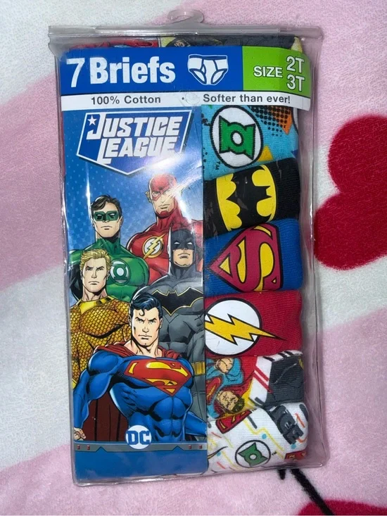 Justice League Boys 7-Pack Briefs - Multicolor Superhero Set, Size 4T