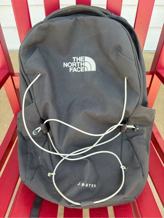 The North Face Black Jester Backpack with Bungee Cord