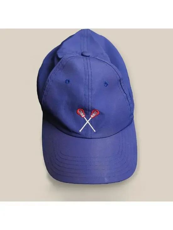 Kids Vineyard Vines blue cap lacrosse-sticks embroidery