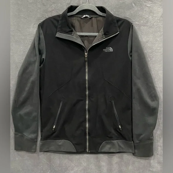 North Face Kadet Full Zip Black Jacket Men’s Size Small Lightweight Track Logo