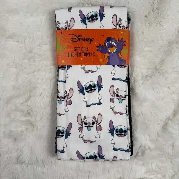 Disney Stitch and Angel Halloween Ghost Kitchen Towels
