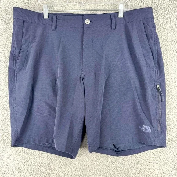 North Face Shorts Mens 40 Navy Blue Outdoors Stretch Zip Pocket Quick Dry Hiking