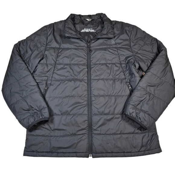 The North Face Men's Poly Fill Softshell Black Puffer Jacket Coat, Size XL, LOGO