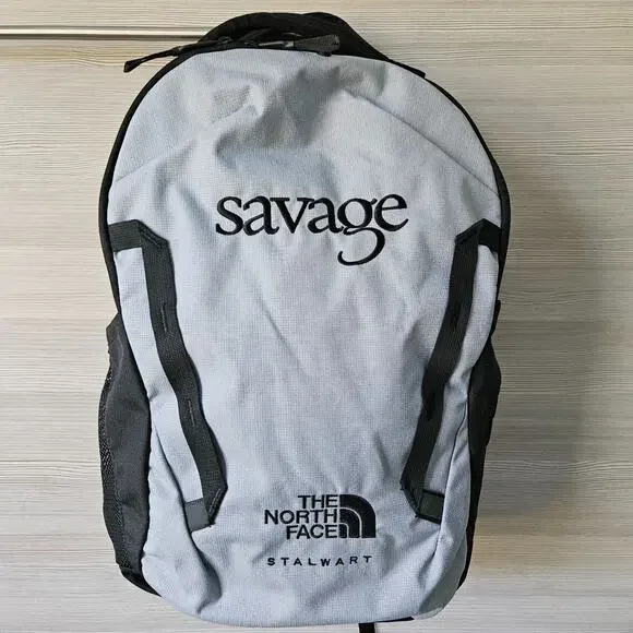 The North Face Stalwart Savage Logo Backpack Gray & Black 26L‎ 15