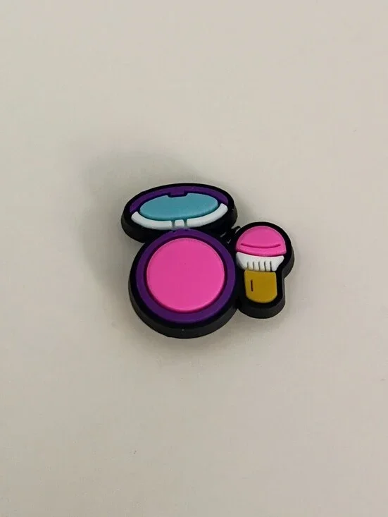 10 for $10 Jibbitz Croc Charm - Makeup Compact With Mirror, Pink Blush & Brush