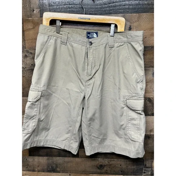 The North Face Cargo Shorts‎ Mens Size 38 Beige Utility Ripstop Outdoor Hiking