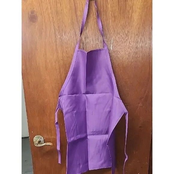 Versatile Purple Kitchen Apron with Front Pockets