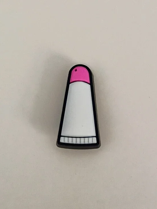 10 for $10 Jibbitz Croc Charm - Pink Capped White Lip Gloss Applicator 3