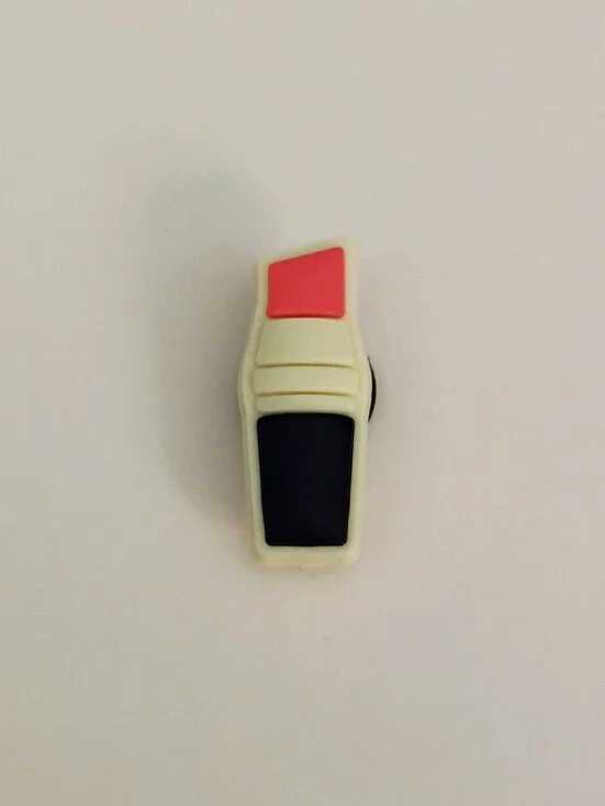 10 for $10 Jibbitz Croc Charm - Makeup Red Lipstick in Gold & Black Holder