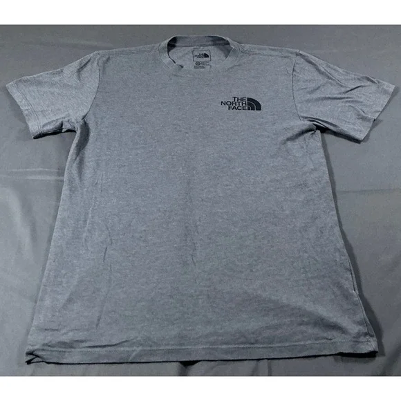 The North Face Mens Gray Bear Graphic Logo T-Shirt Small Short Sleeve Heather