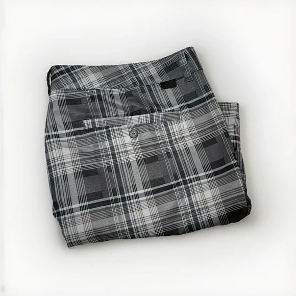 The North Face Pura Vida‎ 2.0 Hybrid Shorts Men 40 Gray Plaid Hiking Flash Dry